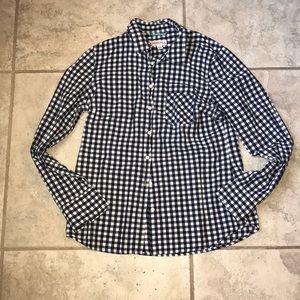 Merona navy checkered flannel size M like new